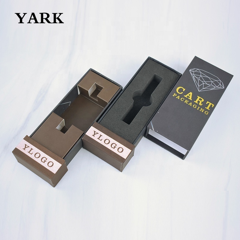 Custom size cardboard drawer boxes packaging 1 Gram 1ml cartridges box packaging