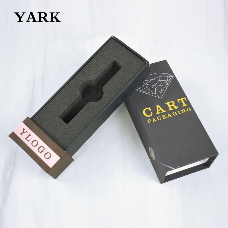 Custom size cardboard drawer boxes packaging 1 Gram 1ml cartridges box packaging