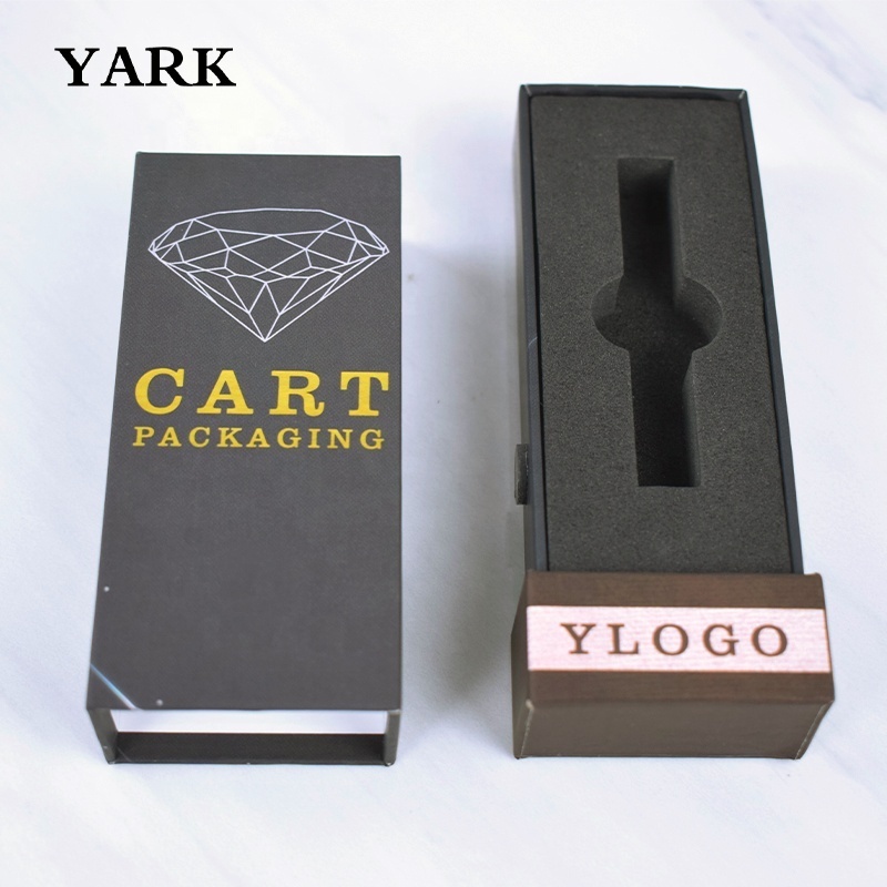 Custom CR carts box cartridge package press button push slide drawer cartridge packaging