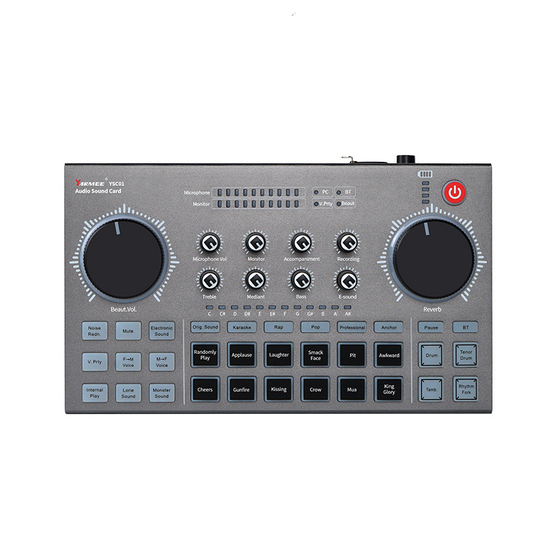 YSC01 usb mixer musical professional soundcard audio interface studio recording Sound Cards For live stream broadcast Mobile PC