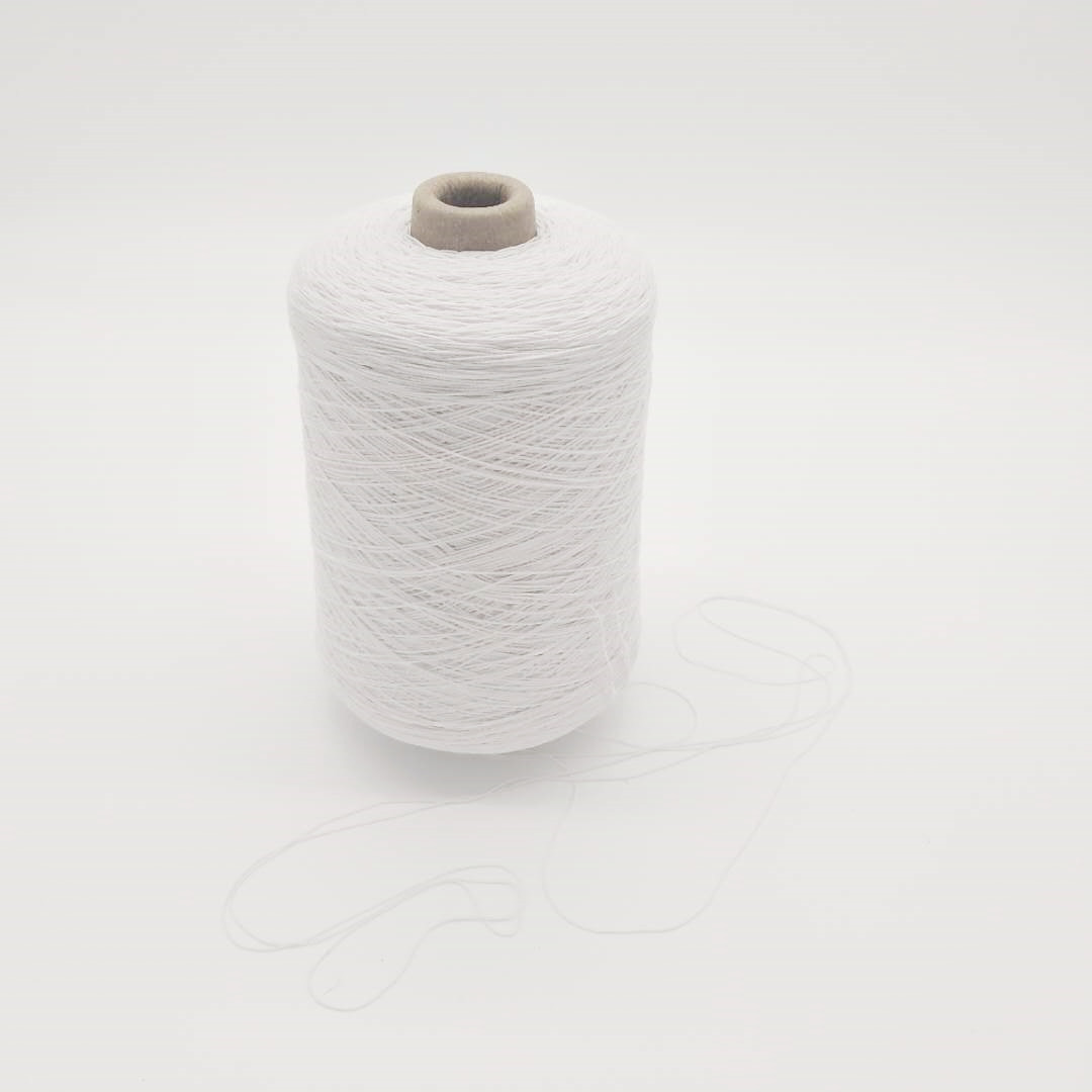 Best sock yarn nylon covered rubber yarn 110#70/70 white elastic yarn rubber thread with good price