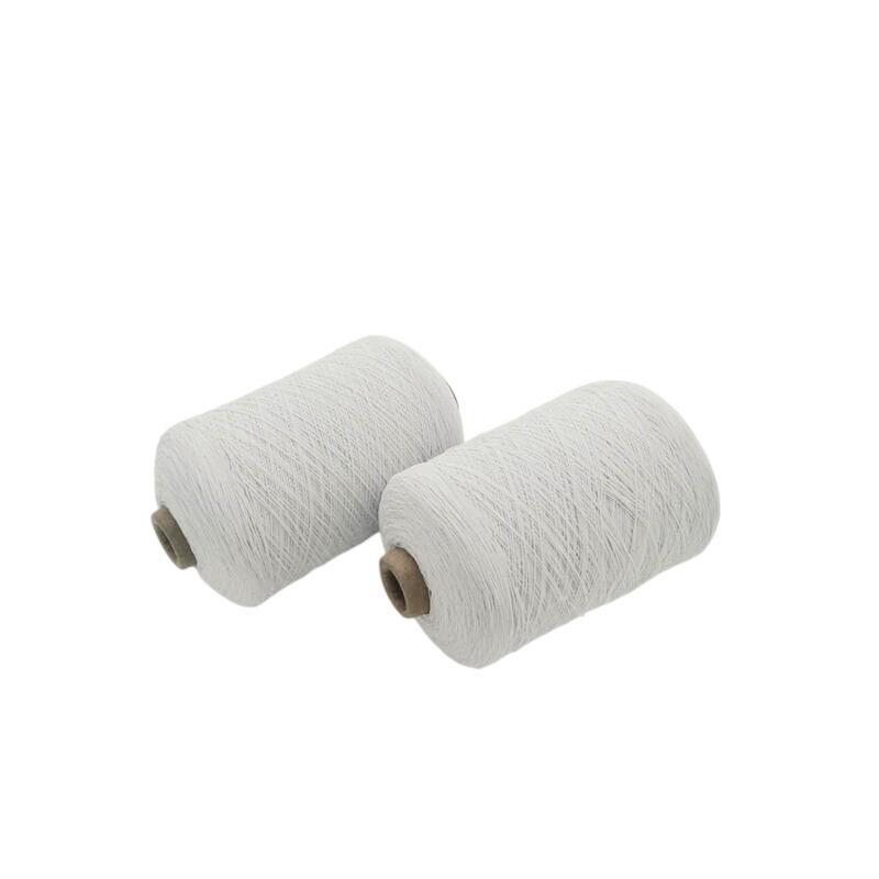 Best sock yarn nylon covered rubber yarn 110#70/70 white elastic yarn rubber thread with good price