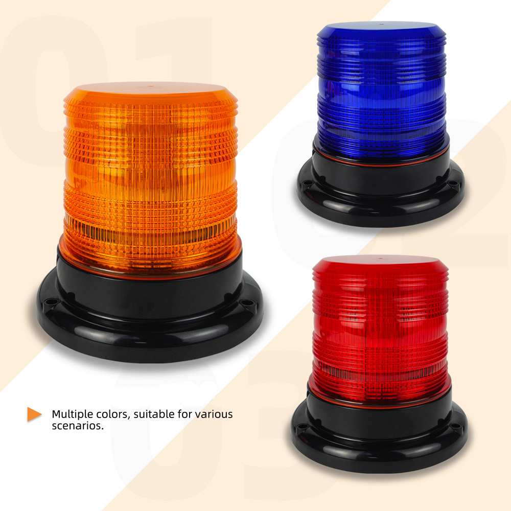 Emergency Vehicle Safety Lamps LED Amber Strobe Warning Lights Forklift Rotating Beacon Light