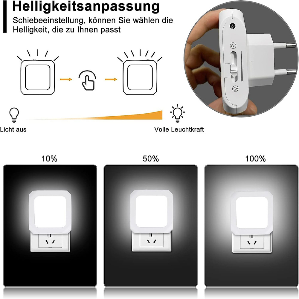 LED Night Light Mini Light Sensor Control EU US Plug Nightlight Lamp For Children Kids Living Room Bedroom Lighting