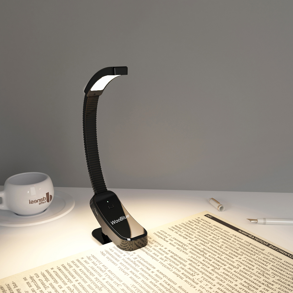 WooBlue No Blu-Ray Reading Night Light For Travel Bedroom Clip On Book Light Reading Book Lamp Portable LED Book Light