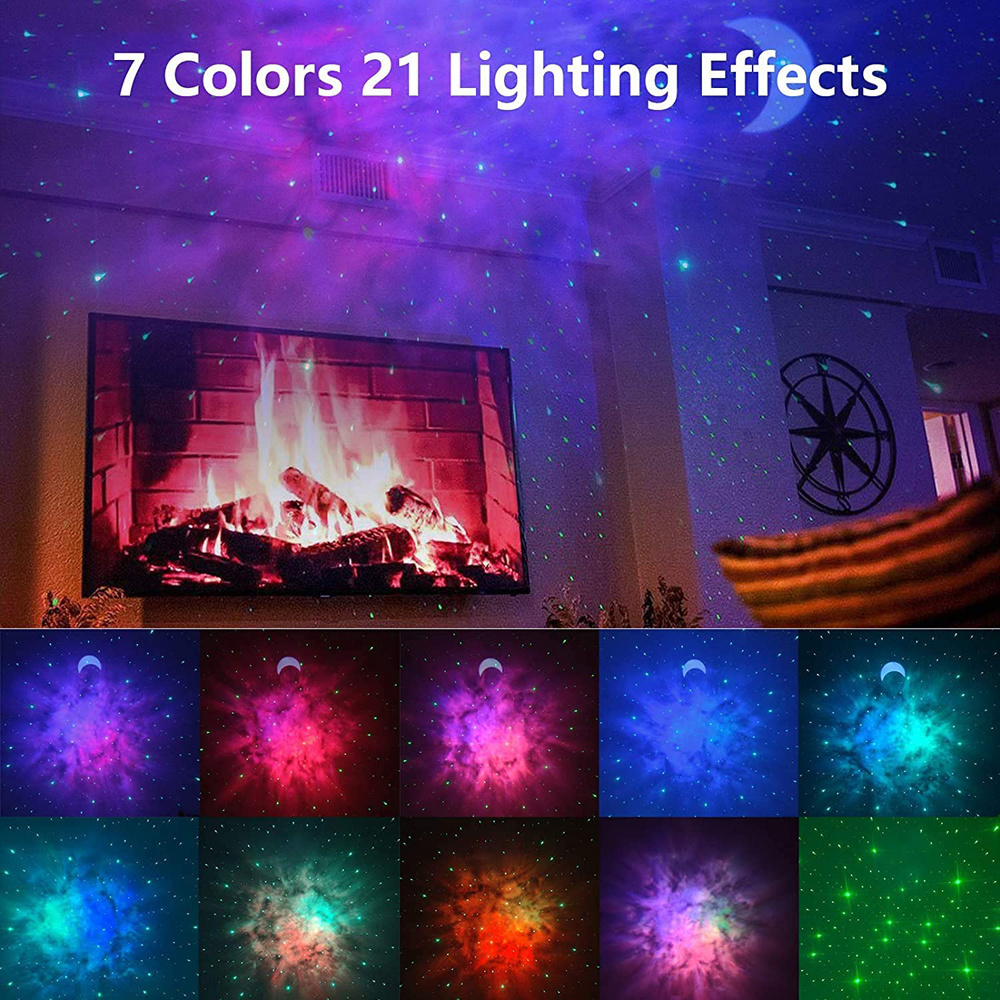 Starry Sky Projector Nebula Galaxy Night Lights Star Moon Projector LED Rotating Lamp Laser Star Projector