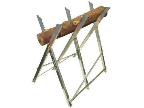 Foldable Saw Horse Metal Sawhorse Logs Wood Chainsaw Cutting Work Bench