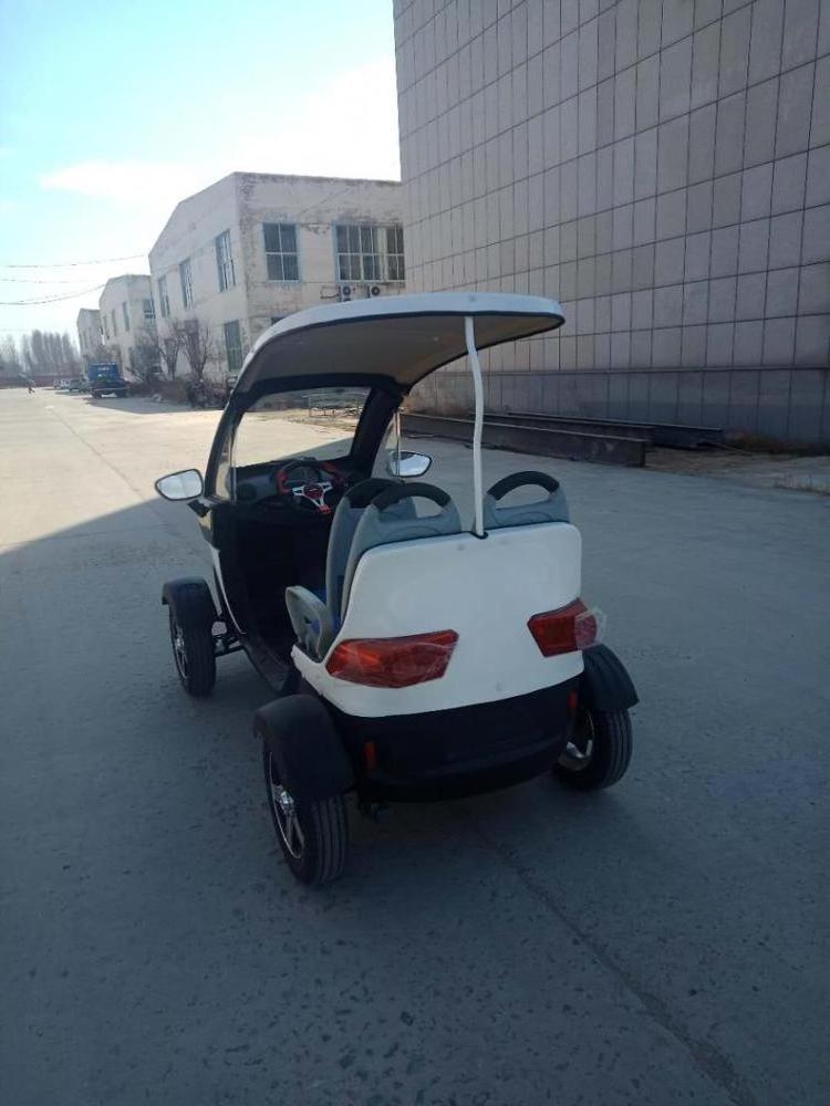 Semi close 4 wheel 3 seat electric mini car 1200w  for sale