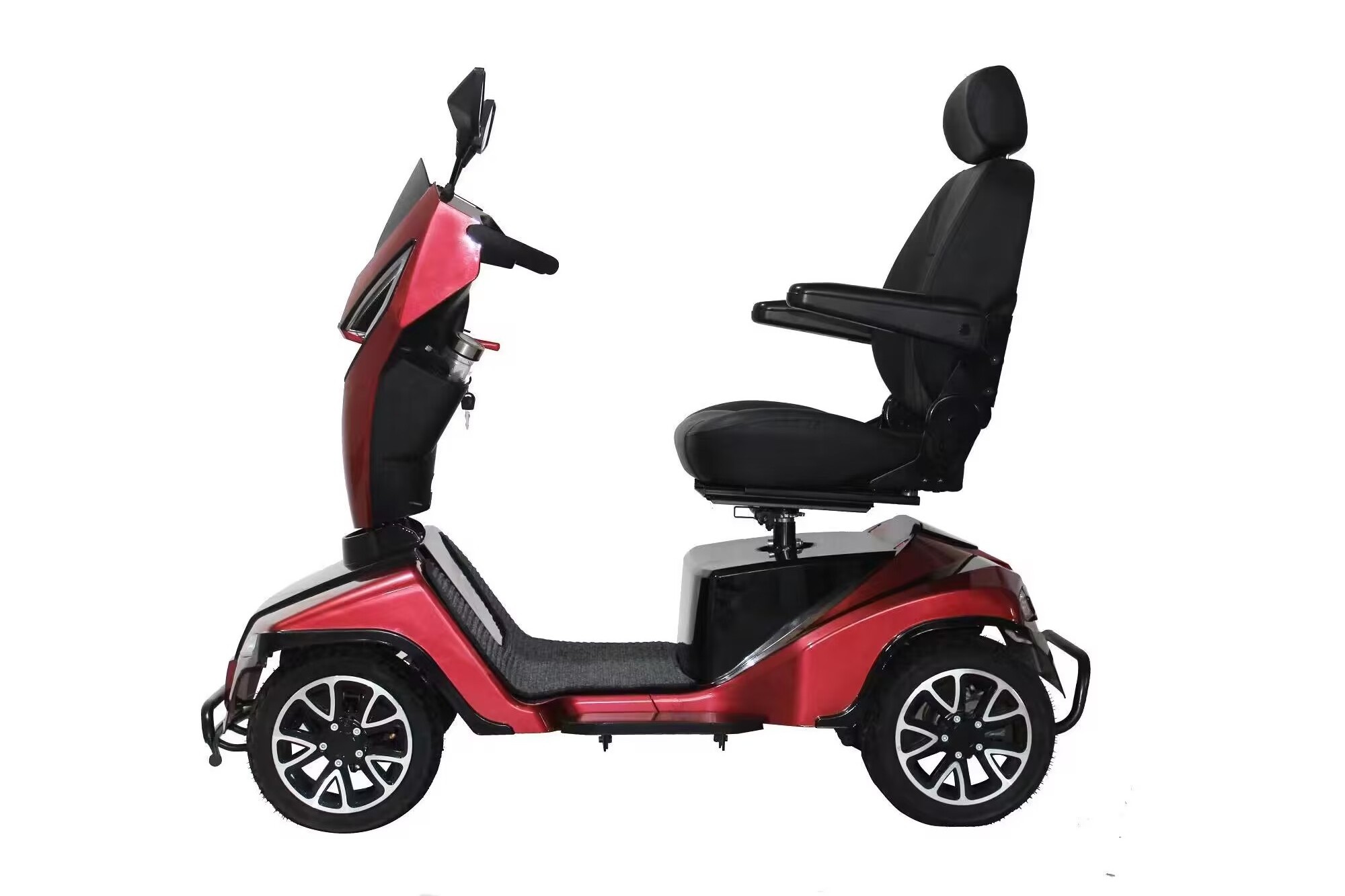 Retro style electric mobility quadricycle scooter for the eldery people