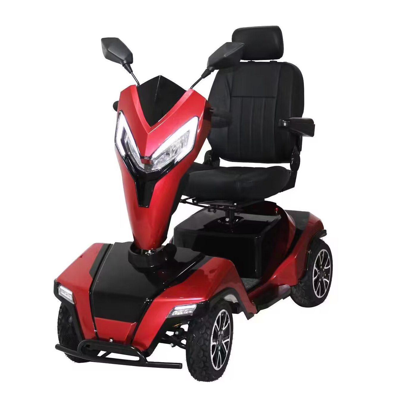 Retro style electric mobility quadricycle scooter for the eldery people