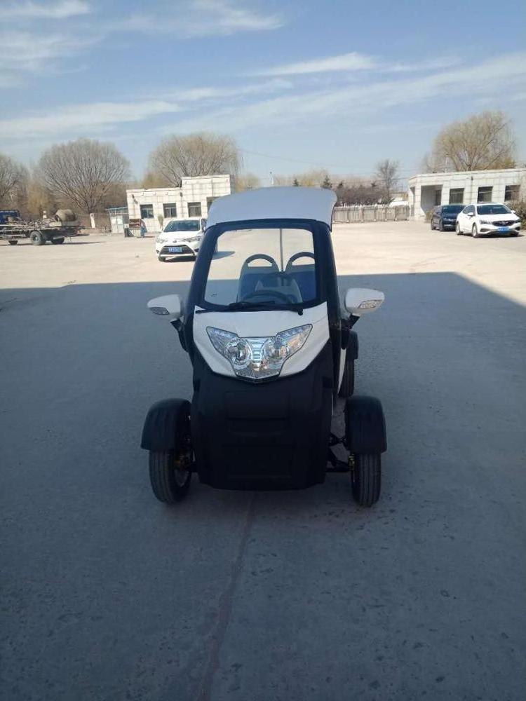 Semi close 4 wheel 3 seat electric mini car 1200w  for sale