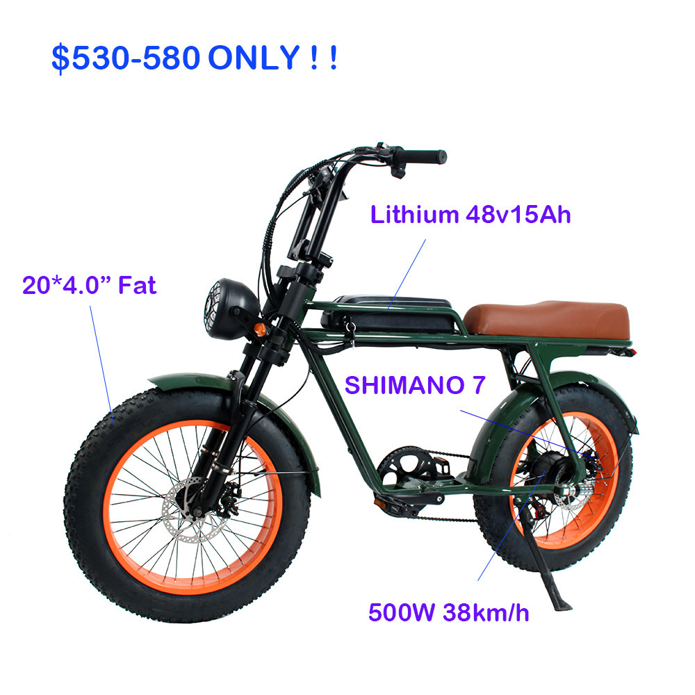 500w 48v Battery High Speed City Bike Suspension Electric Bicycle Ebike Hubless Fat Tire Mtb E Bike