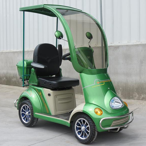 CE Approved 4 wheel electric mobility scooter with Top Canopy