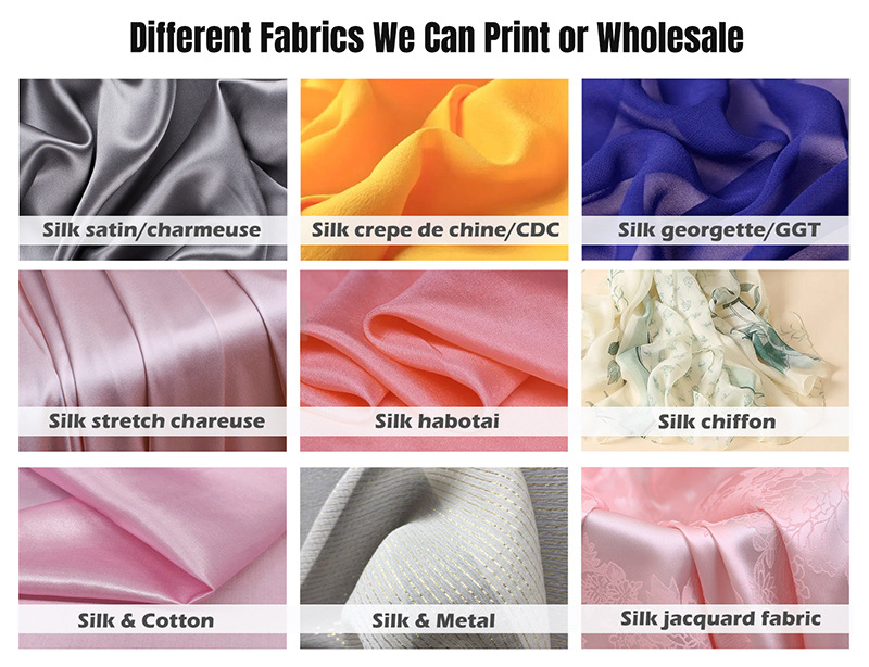 Custom Flowers Multi Color Crinkle Printed Pure Chiffon Silk Fabric Georgette For Fashion Girl Dress Blouse