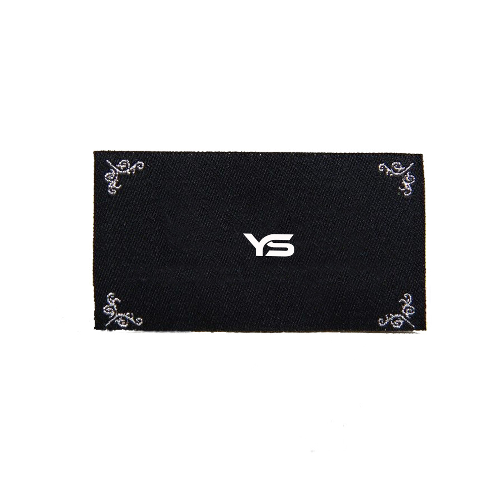 High Quality Clothing Customized Black Satin Woven Label Wholesale Brand Garment Accessories Custom Woven for All Clothing Label