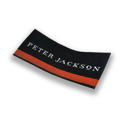 High Quality Clothing Customized Black Satin Woven Label Wholesale Brand Garment Accessories Custom Woven for All Clothing Label