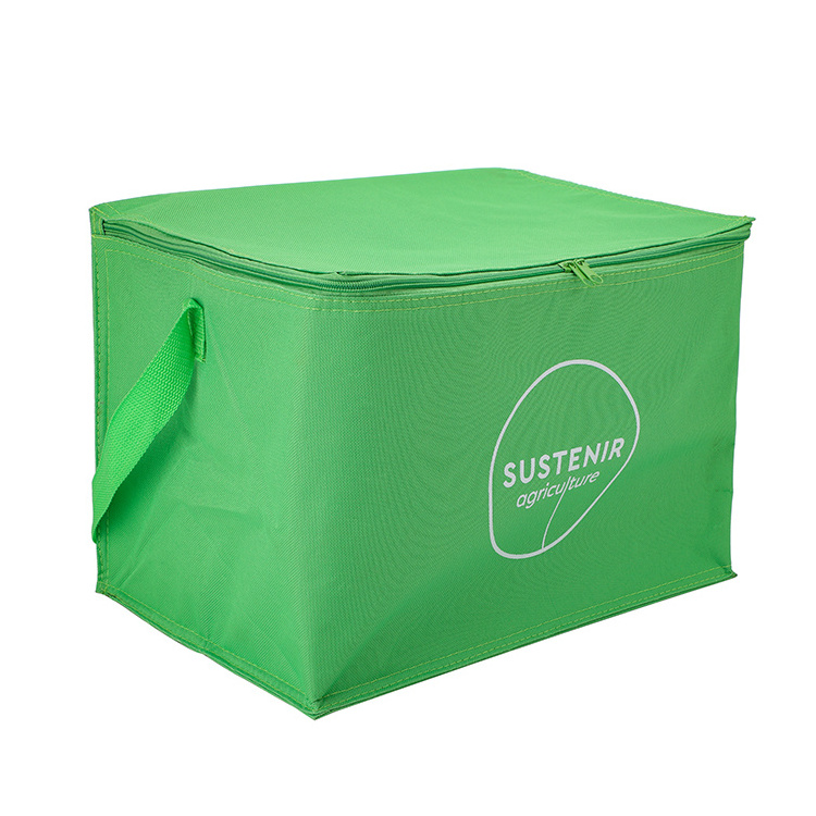 Heavy Duty Hot Food Delivery Bag Keep Food Warm Insulated Cooler Thermal Bag Non Woven Silkscreen Wheeled Insulated Medical Bag