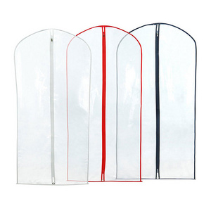 Transparent PVC non-woven custom travel  breathable rolling garment bags