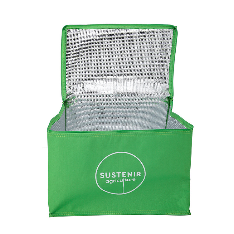 Heavy Duty Hot Food Delivery Bag Keep Food Warm Insulated Cooler Thermal Bag Non Woven Silkscreen Wheeled Insulated Medical Bag