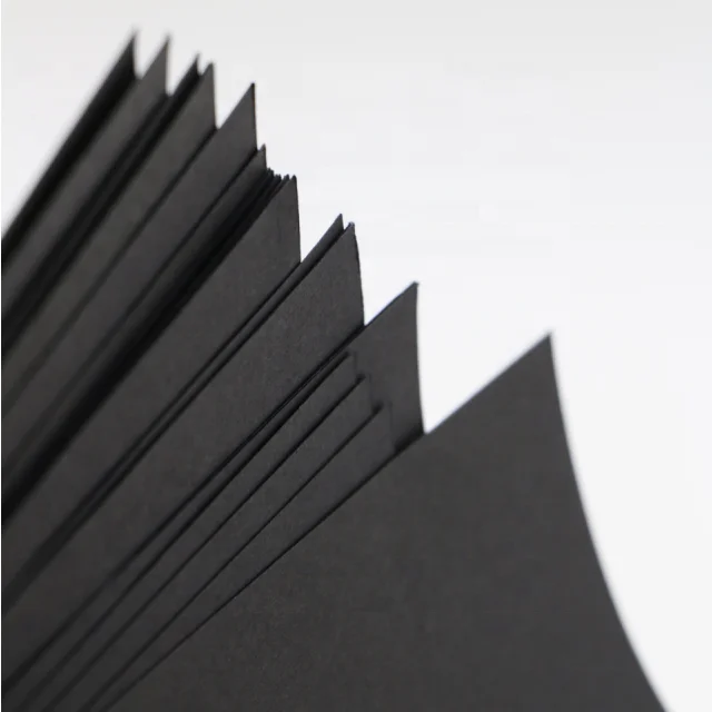 Fu Lam wholesale two sides black paper with black core cardboard 120g-500g black cardboard album drawing cardboard black paper