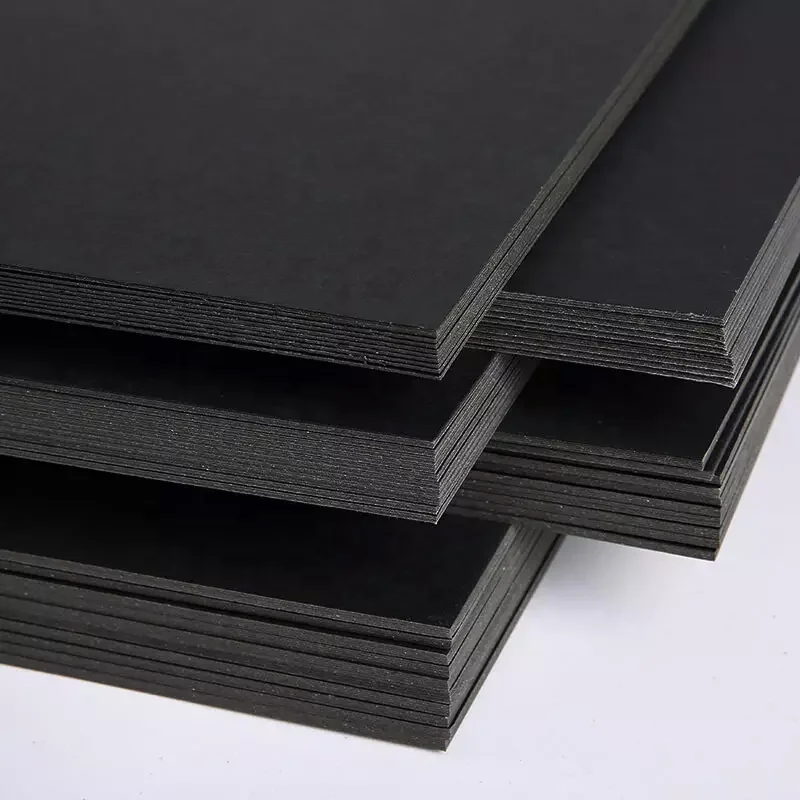 Fu Lam wholesale two sides black paper with black core cardboard 120g-500g black cardboard album drawing cardboard black paper