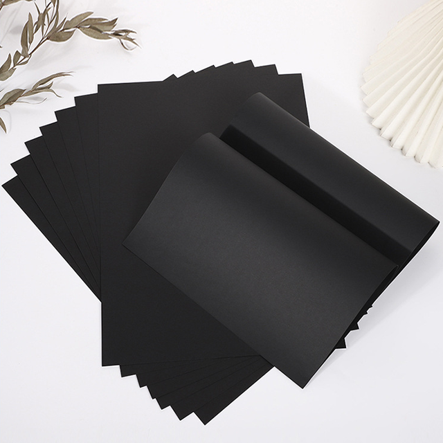 Fu Lam 250gsm-2500gsm Black paperboard black paper with black core 0.3-3.0mm Thickness black cardboard paper