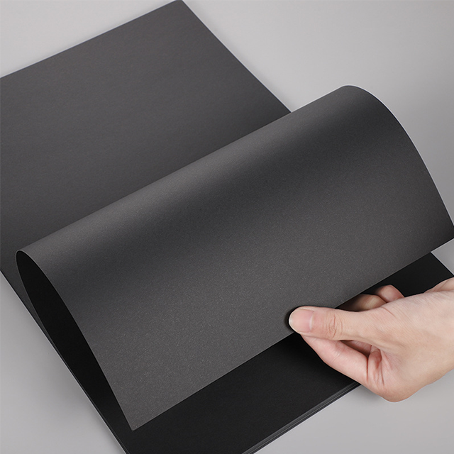 Fu Lam 250gsm-2500gsm Black paperboard black paper with black core 0.3-3.0mm Thickness black cardboard paper