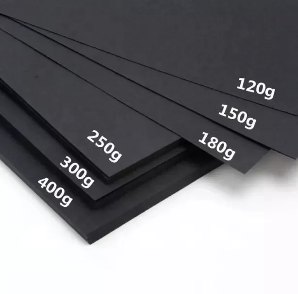 300gsm 350gsm 400gsm Cutting Black Paper Card Color Cardboard Factory