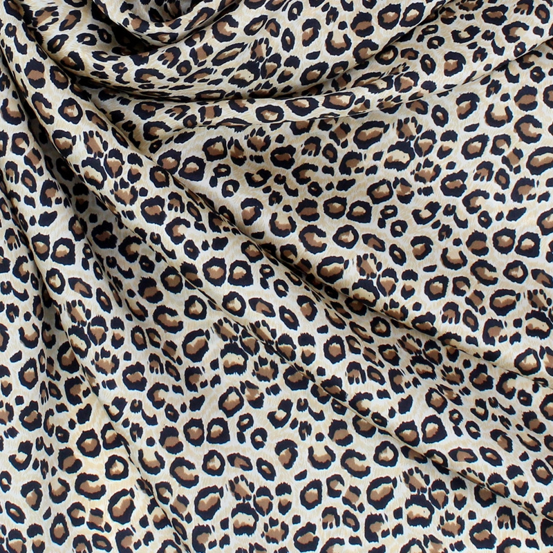 Custom Silk Digital Fabric Italian Mulberry Printed Pure Leopard Print Silk Velvet Fabric 100% Silk Fabric Printing