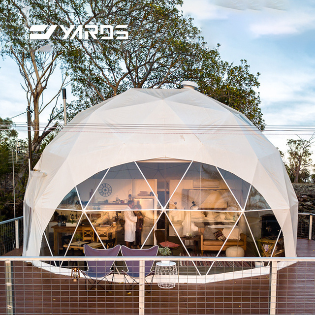 Luxury Pvc Igloo 6m Tent Geodesic Dome House Winter Outdoor Hotel Event Camping Canvas With Bathroom Resort Dome Tent