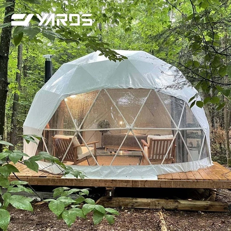 Custom Size Big sphere Luxury Camping Geodesic Dome Tent Transparent Large Party Event Yurt