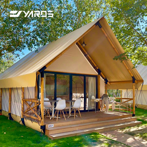 Outdoor Luxury Hotel Living Resort Custom Homes Wood Canvas Glamping With Bathroom Safari Tents