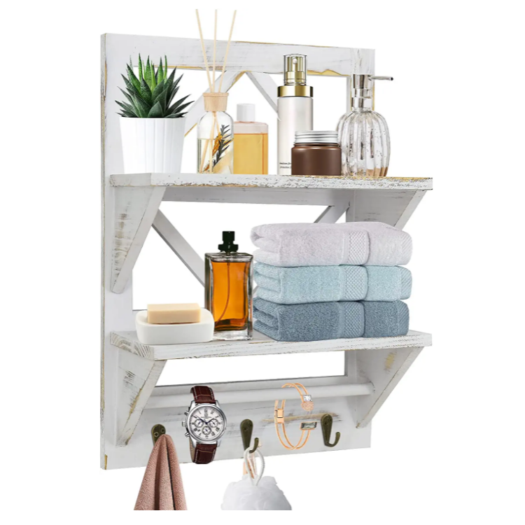 bathroom shelves wall mount rustic chic practical bathroom shelf over toilet with towel bar