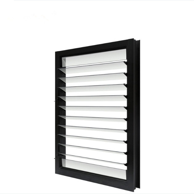 Automatic Aluminium Alloy Glass Louvers outdoor Electric /Manual Rainproof /Windproof Glass Shutters wit Screen