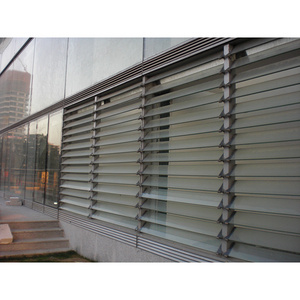 China factory Supplier Automatic Shutter Glass Louver Aluminum/glass Window Frames Aluminum Wall Louvre windows