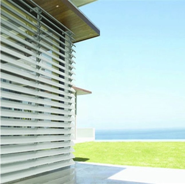 Aluminum exterior shutters sun louver exterior blinds with low price horizontal louver blinds sunshade louver shutter window