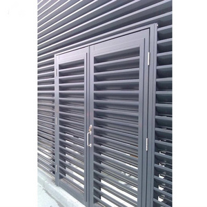 New Design Hurricane Impact Metal Window Shutters Aluminium Louver Window/Jalousie External Shutters Door