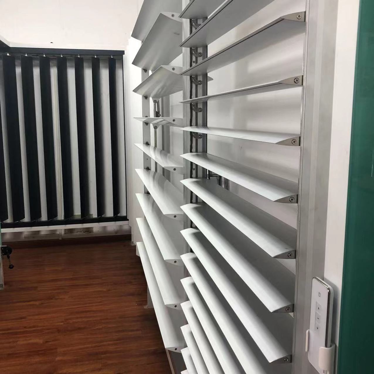 Outdoor Aluminum Fixed Louver Aluminium Smart Metal Shutter Blind Window