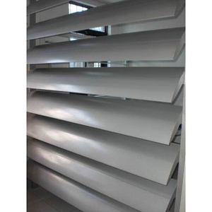 Wholesale Aluminum Aerofoil Waterproof Windproof Sun shade Louvered Shutter Roller Shutter Metal Louvres