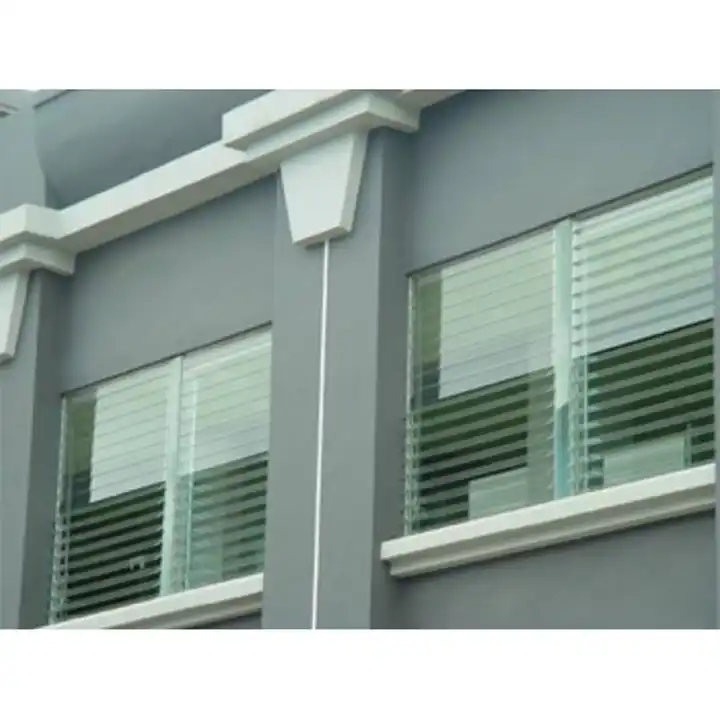 Modern Design Motorized Glass Shutters Window High Quality Aluminium Frame with Glass Louvers