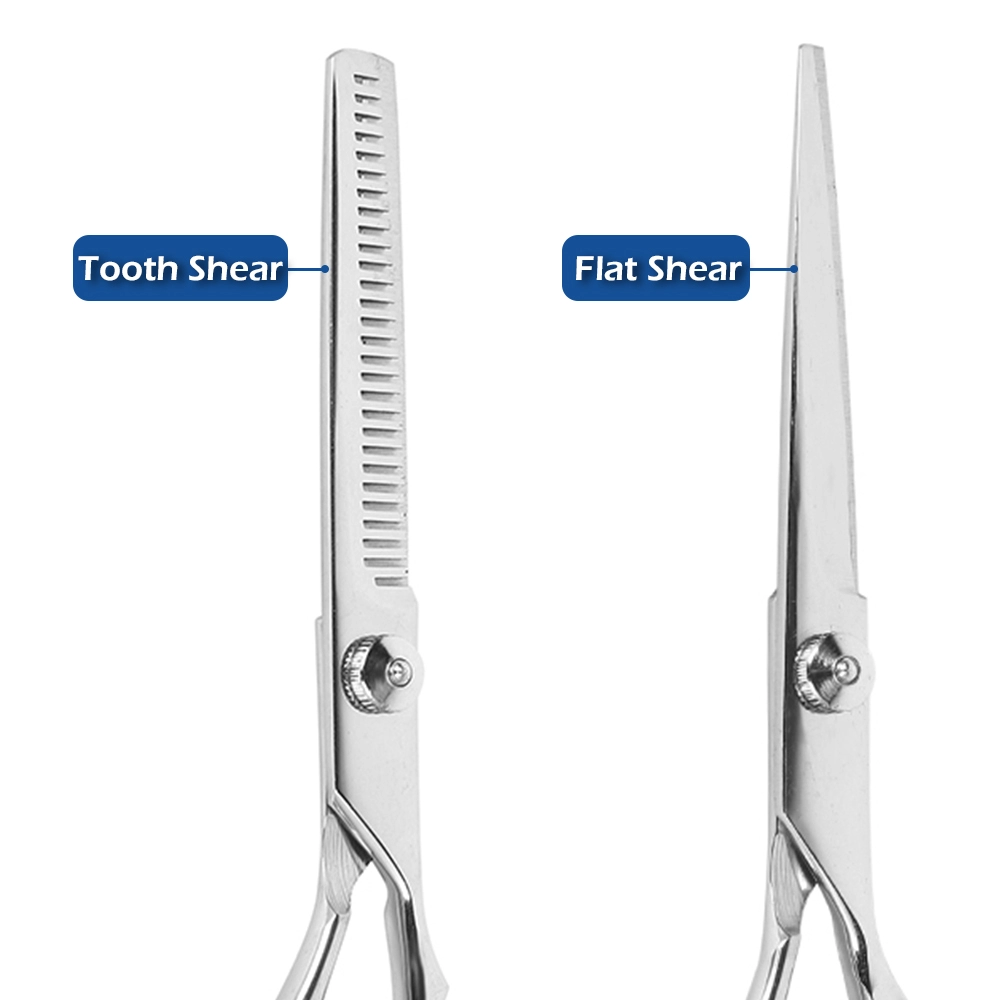 Yaeshii 2pc Professional Hair Cutting Thinning Scissors Salon Hairdressing Shears Regular Flat Teeth Barber Scissors