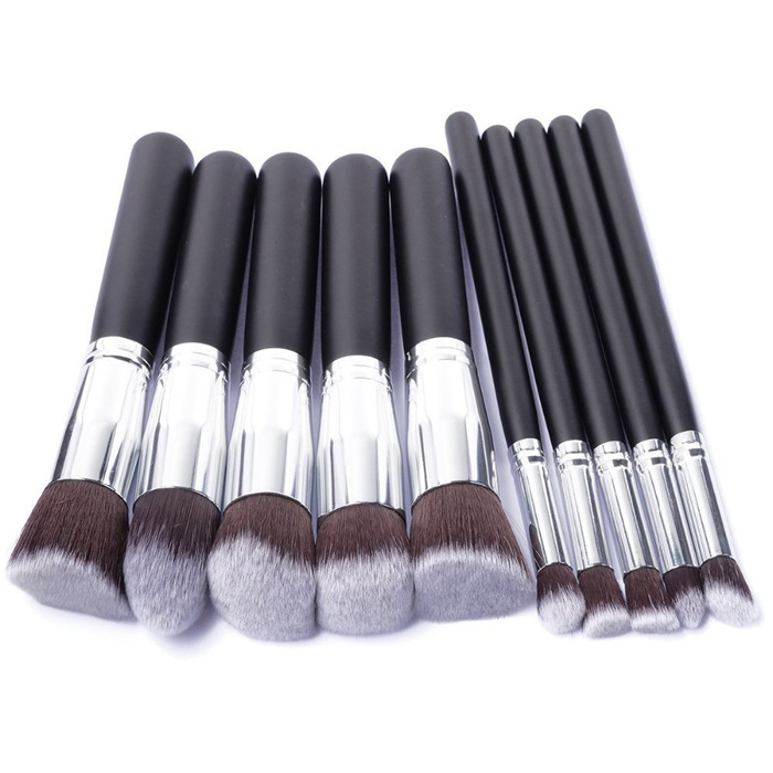 Best Sellers yaeshii High Quality Make Up Brushes 10pcs Cosmetic Custom Logo Kabuki Makeup Brush For Thanksgiving Set