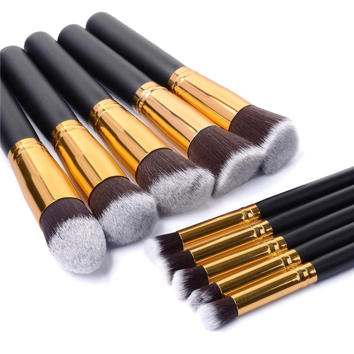 Best Sellers yaeshii High Quality Make Up Brushes 10pcs Cosmetic Custom Logo Kabuki Makeup Brush For Thanksgiving Set