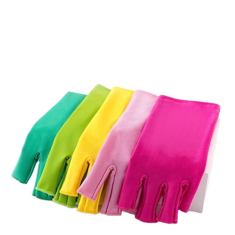 Colorful Nail Professional Protection Gloves Finger Protection UV Gloves for Glue Gel Polish Curing Lamp Sunblock