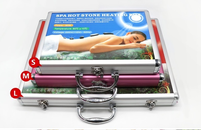 Aluminum heater box for energy stone set automatic constant temperature massage stone spa volcanic stone