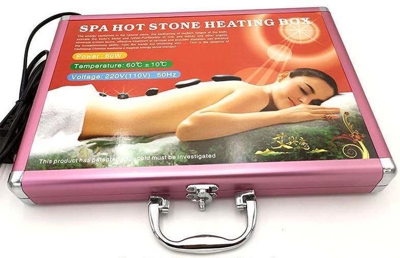 Aluminum heater box for energy stone set automatic constant temperature massage stone spa volcanic stone