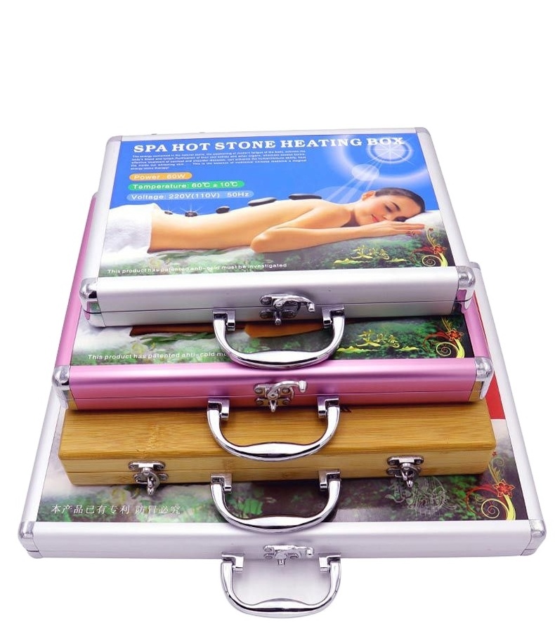 Aluminum heater box for energy stone set automatic constant temperature massage stone spa volcanic stone