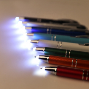 Flashlight touch screen stylus pen with custom printing or laser logo