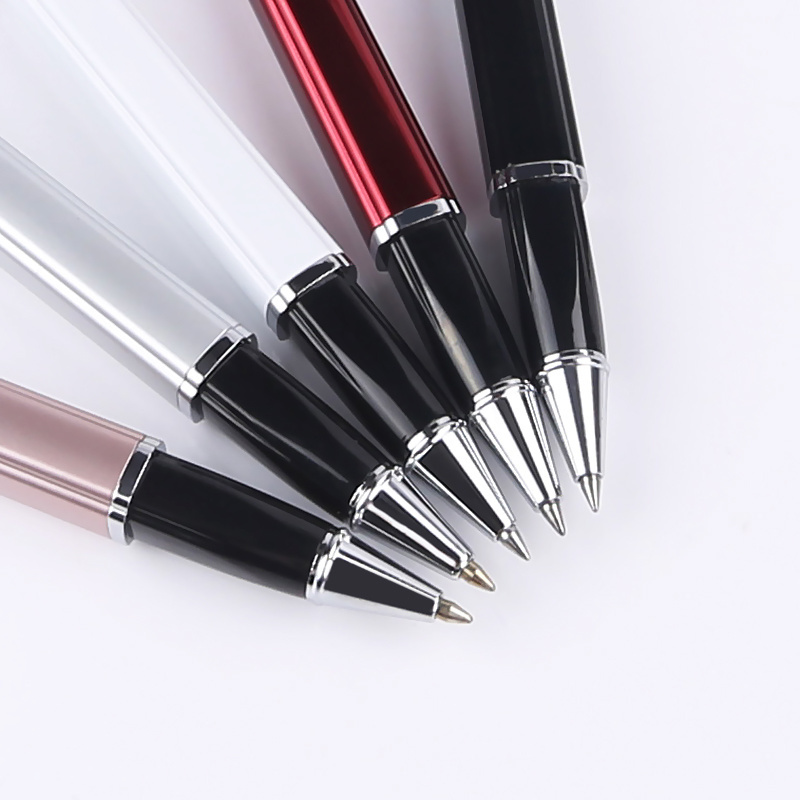 Square metal custom logo touch stylus Business gift roller ball pen