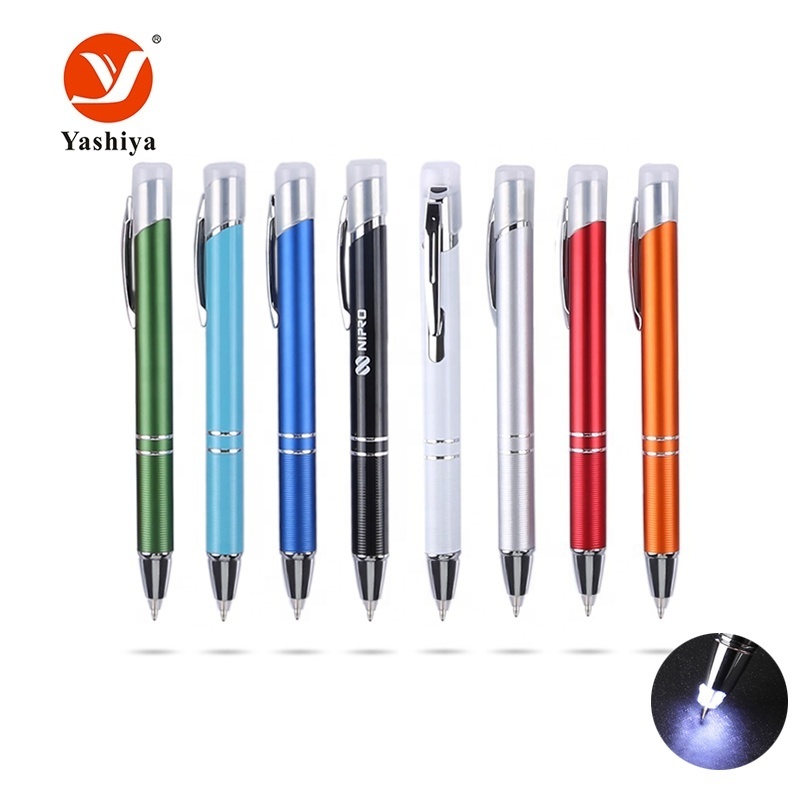 Flashlight touch screen stylus pen with custom printing or laser logo